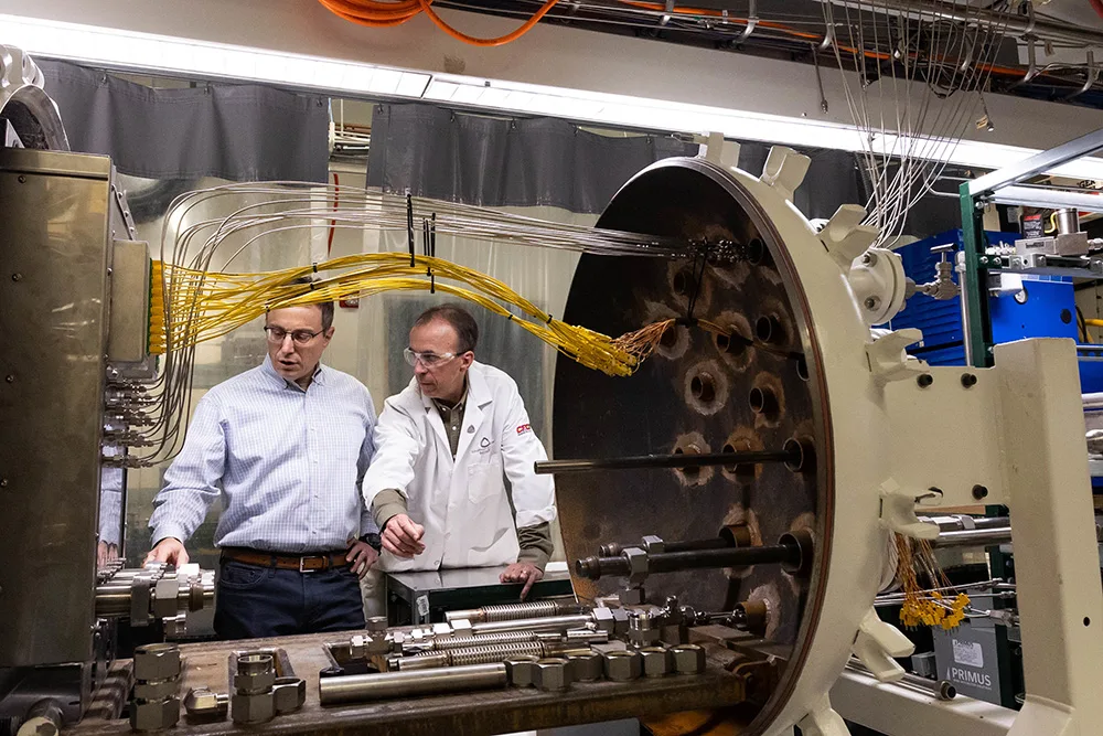 Researchers working in the Colorado Fuel Center