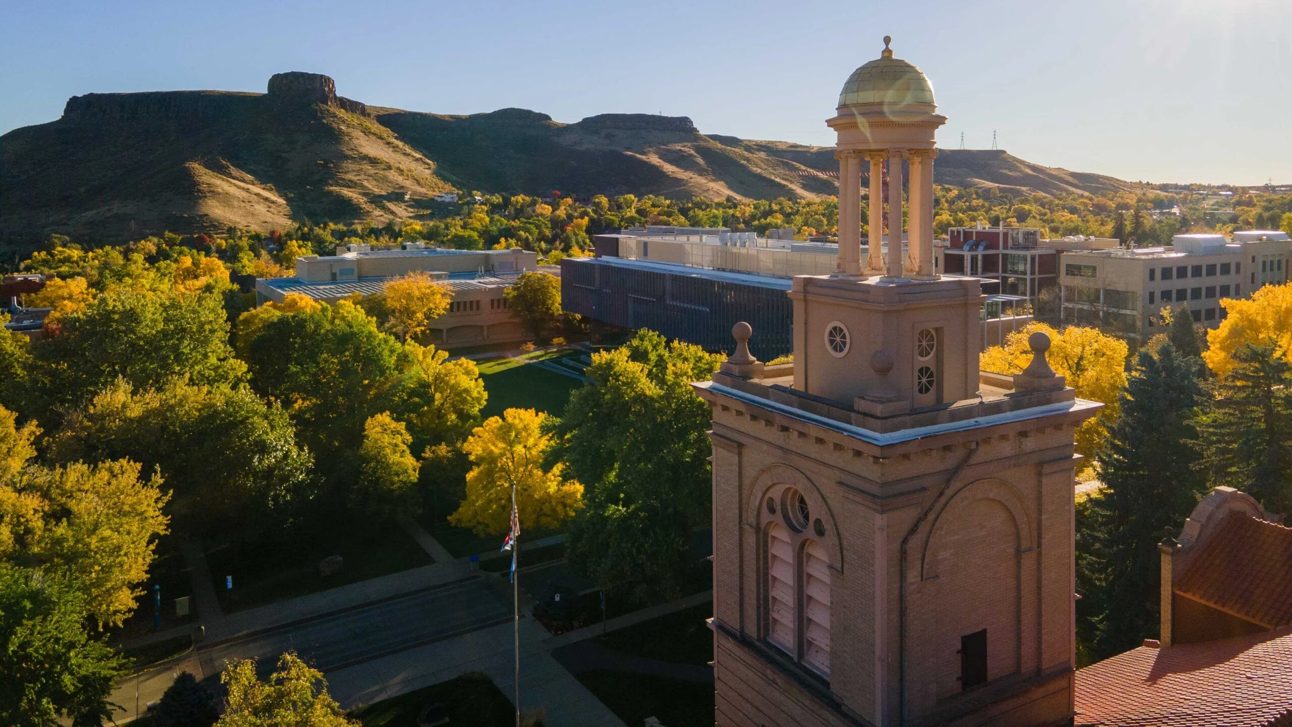 Aerial campus View Fall 2023