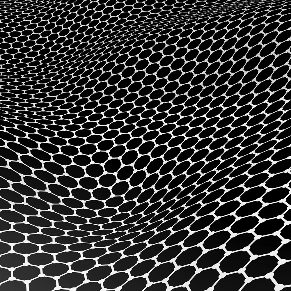 Graphene hexagon array pattern texture honeycomb