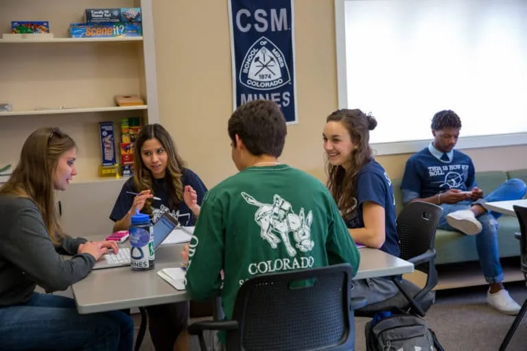 Mines students working with tutors