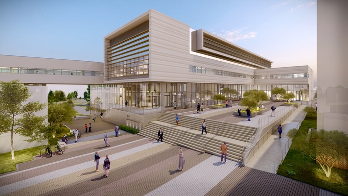 Rendered illustration of the USGS Energy and Minerals Research Facility