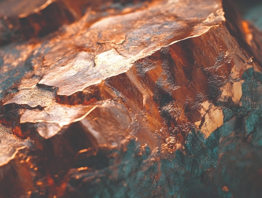 closeup of copper