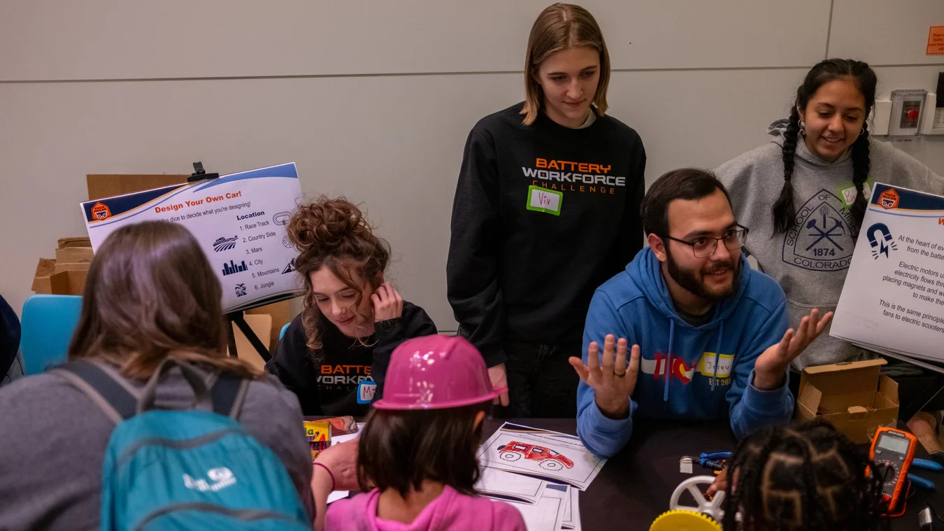 STEM Education students teach a Girls in Science program with elementary school students.