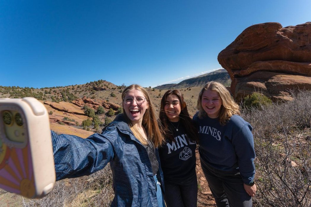 Students hiking near Colorado School of Mines