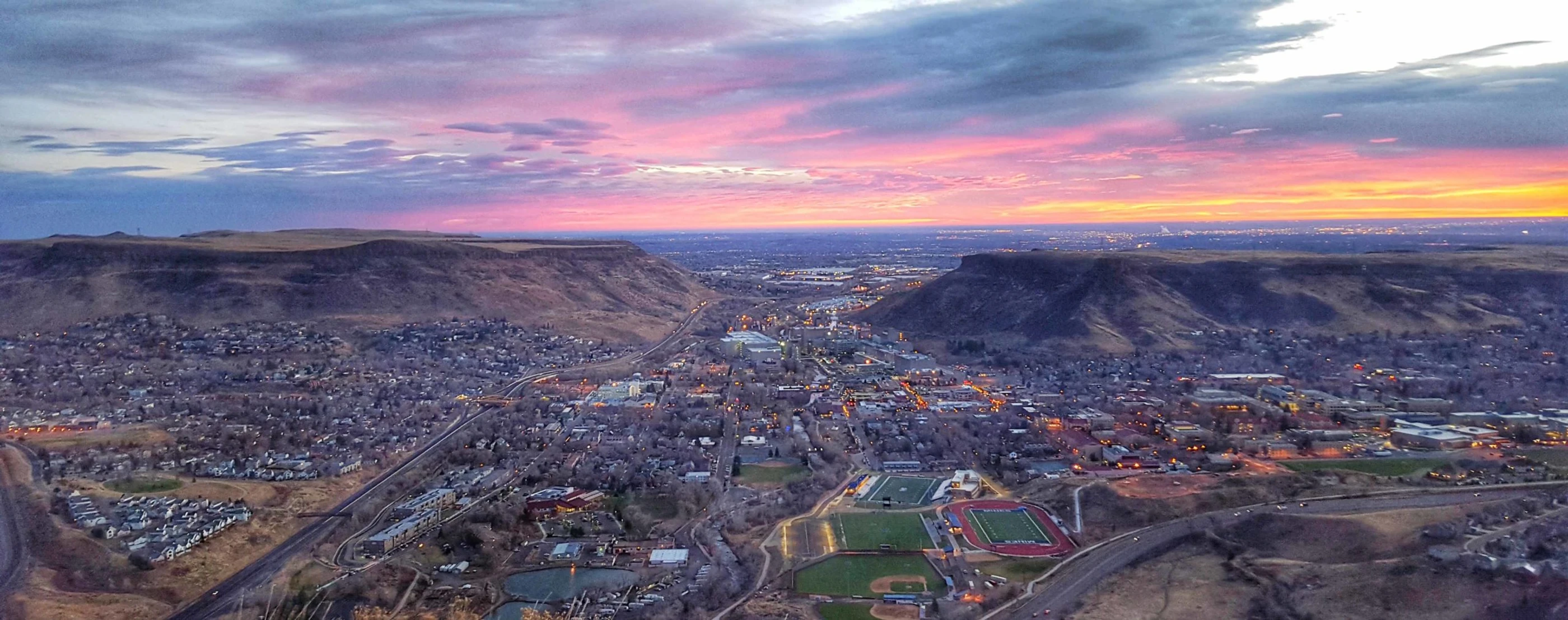 Sunset over Golden CO