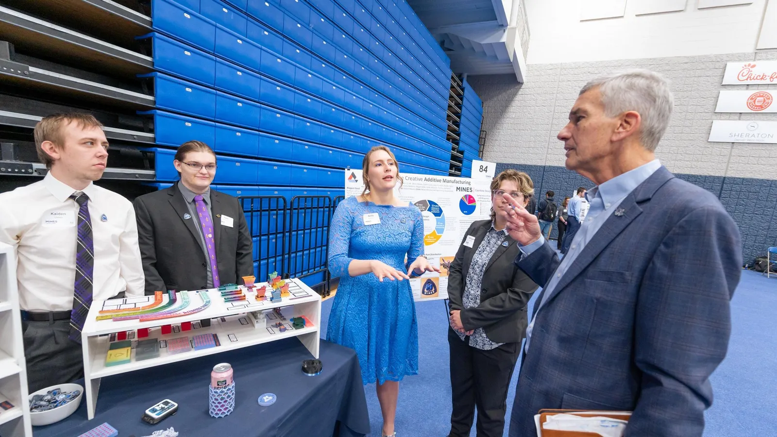 A team of Mines students present their Capstone Design showcasing their professional communication skills.