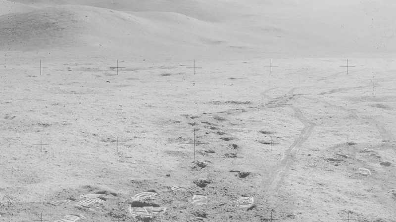 Apollo lunar dust landscape