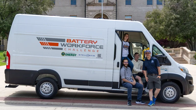 Mines Battery Workforce Challenge students electrified a van for the competition.