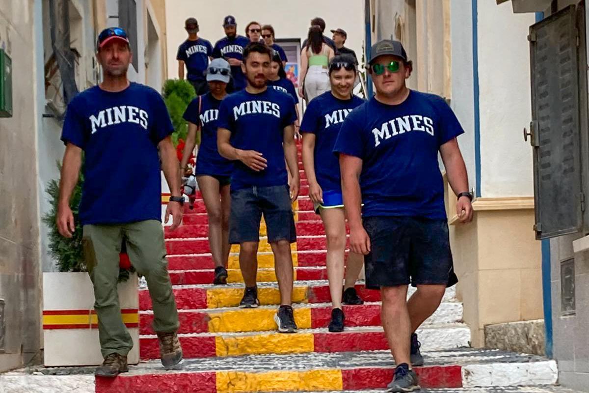 Group of people wearing blue 