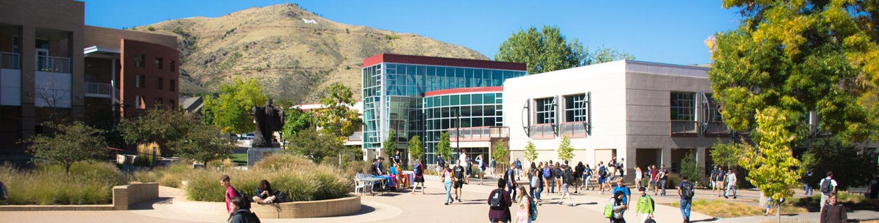 Mines campus near the student center