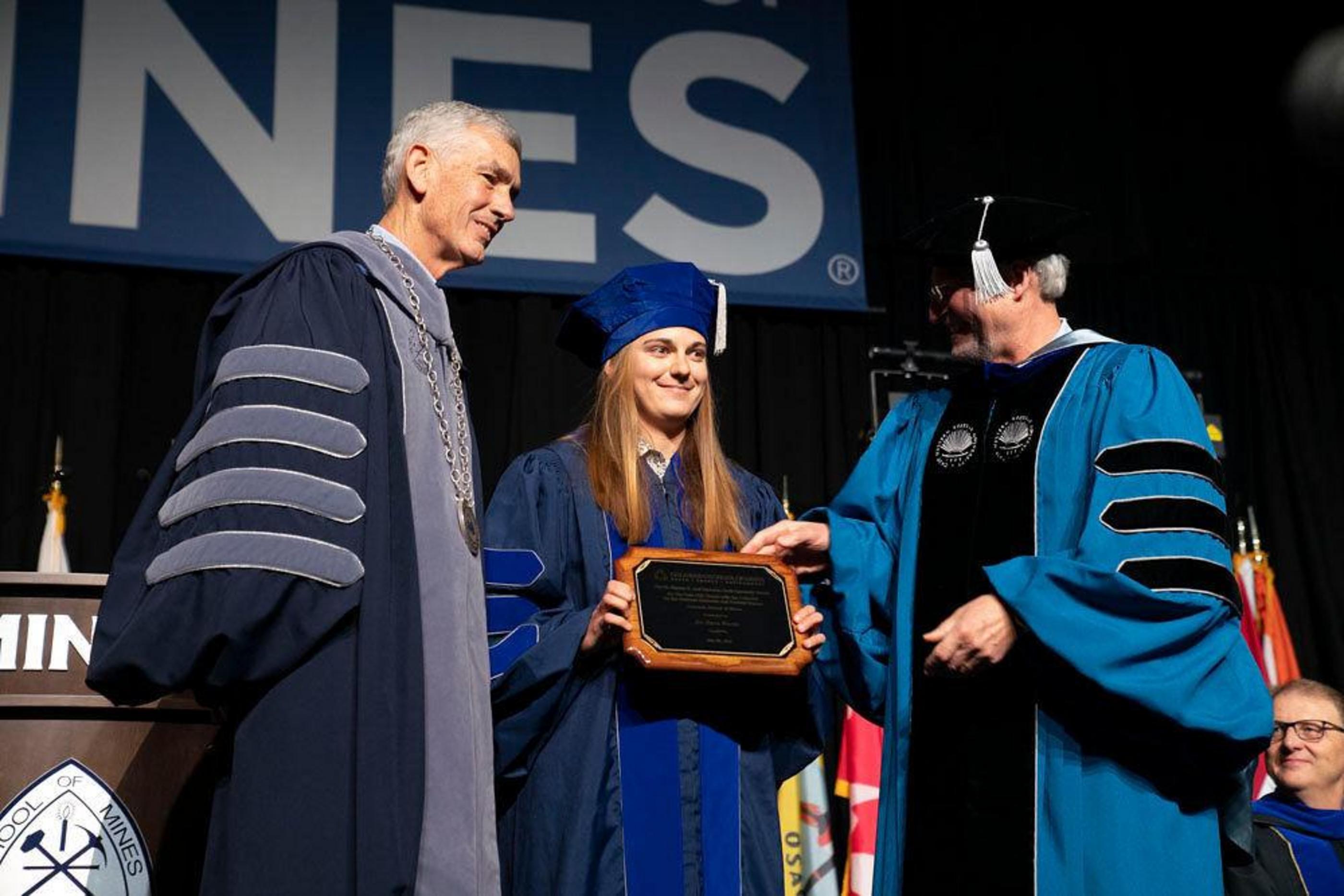 Rath award winner at Graduate Commencement Spring 2024