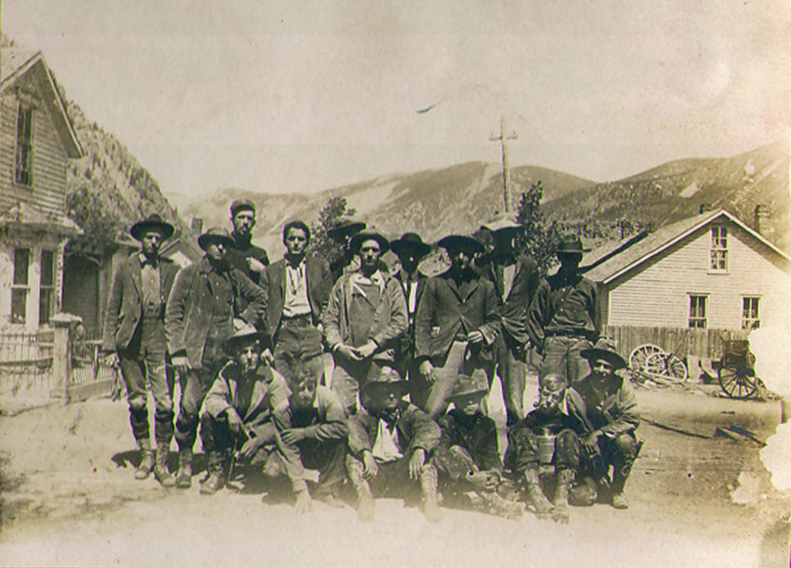 Historical photo of Mines students in the early 1900s