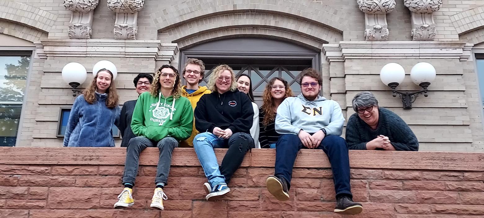 The Mines Ethics Bowl Team posing for a group photo