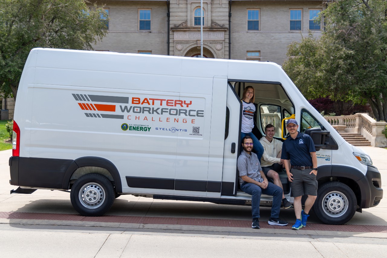 Mines Battery Workforce Challenge students electrified a van for the competition.