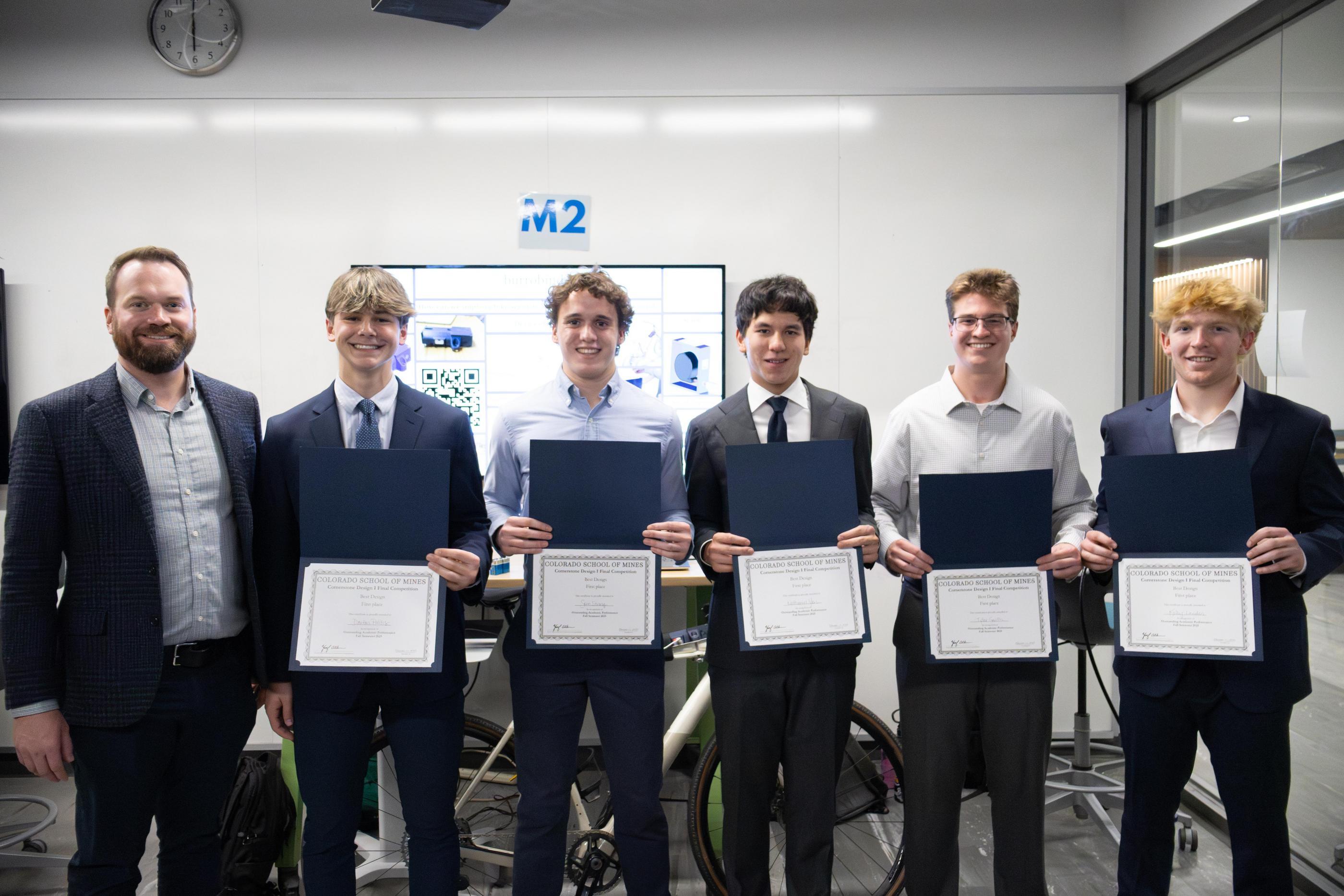 Overall first place team at Fall 2025 Cornerstone Design Showcase