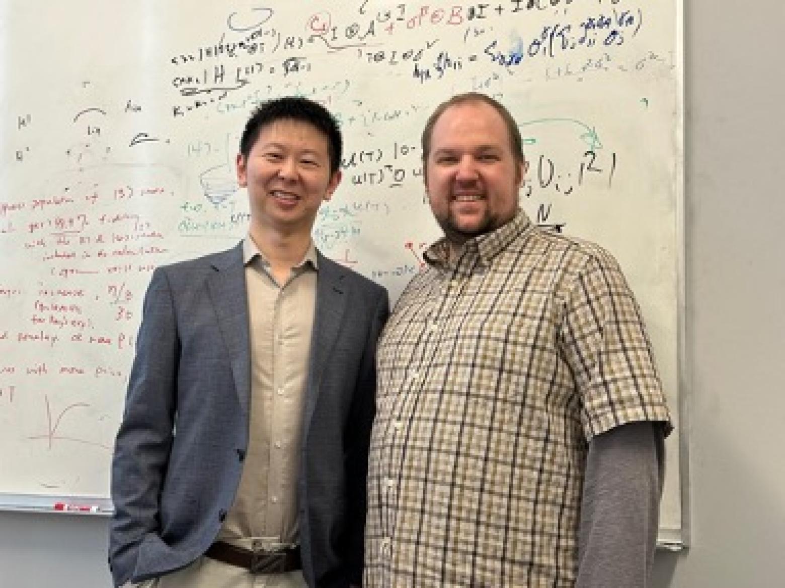 Zhexuan Gong, assistant professor of physics, and PhD candidate Casey Haack were co-authors on the recently published Nature paper.