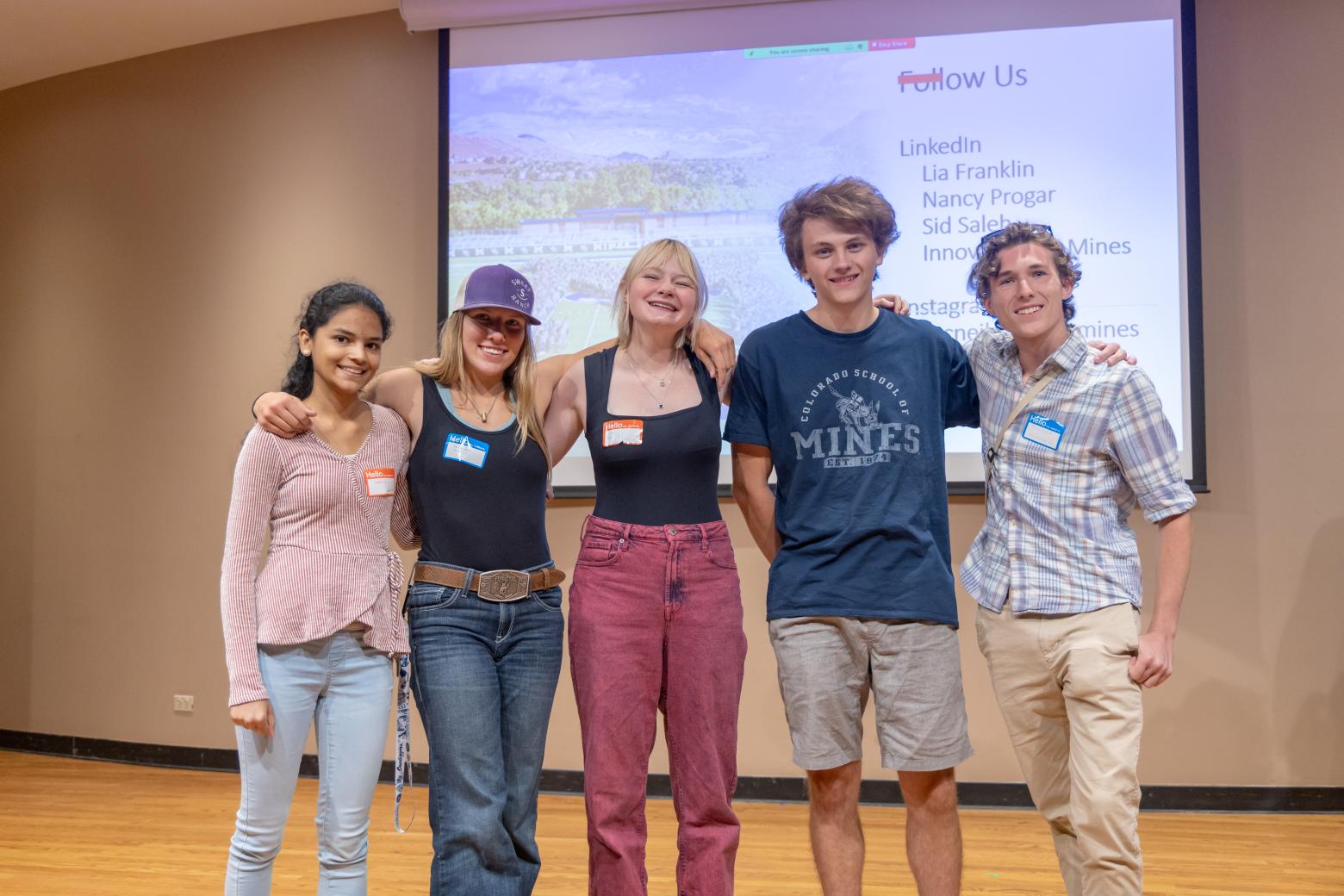 Mines students from the Community Farming team who presented transportation solutions in the McNeil Center Hearts and Gears Mobility Innovation Challenge.
