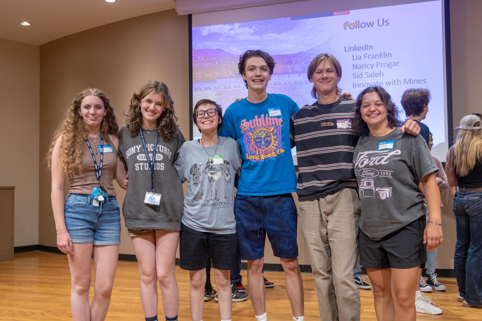 Mines students from the Modern Ore Cart App team who were selected as winners in the McNeil Center Hearts and Gears Mobility Innovation Challenge.