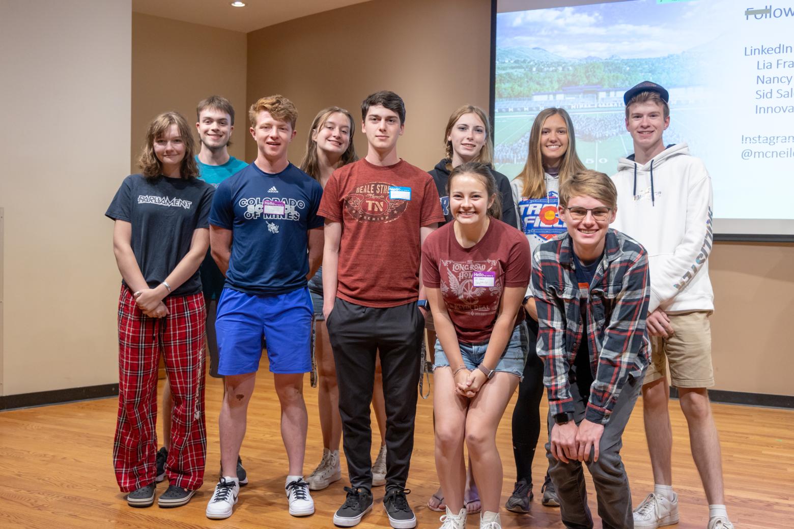 Mines students from the RTD Rocks team who participated in the McNeil Center Hearts and Gears Mobility Innovation Challenge.