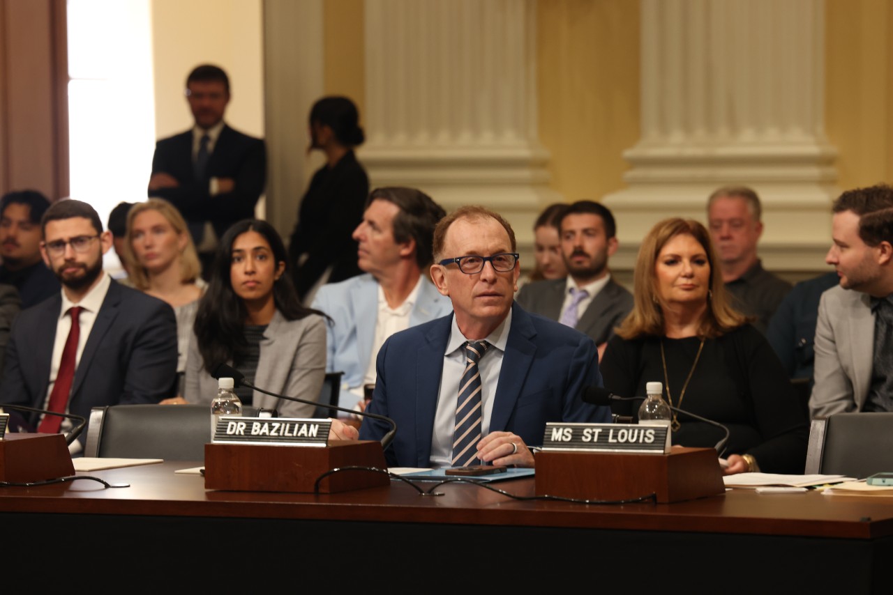 Morgan Bazilian congressional hearing Sept 2026.