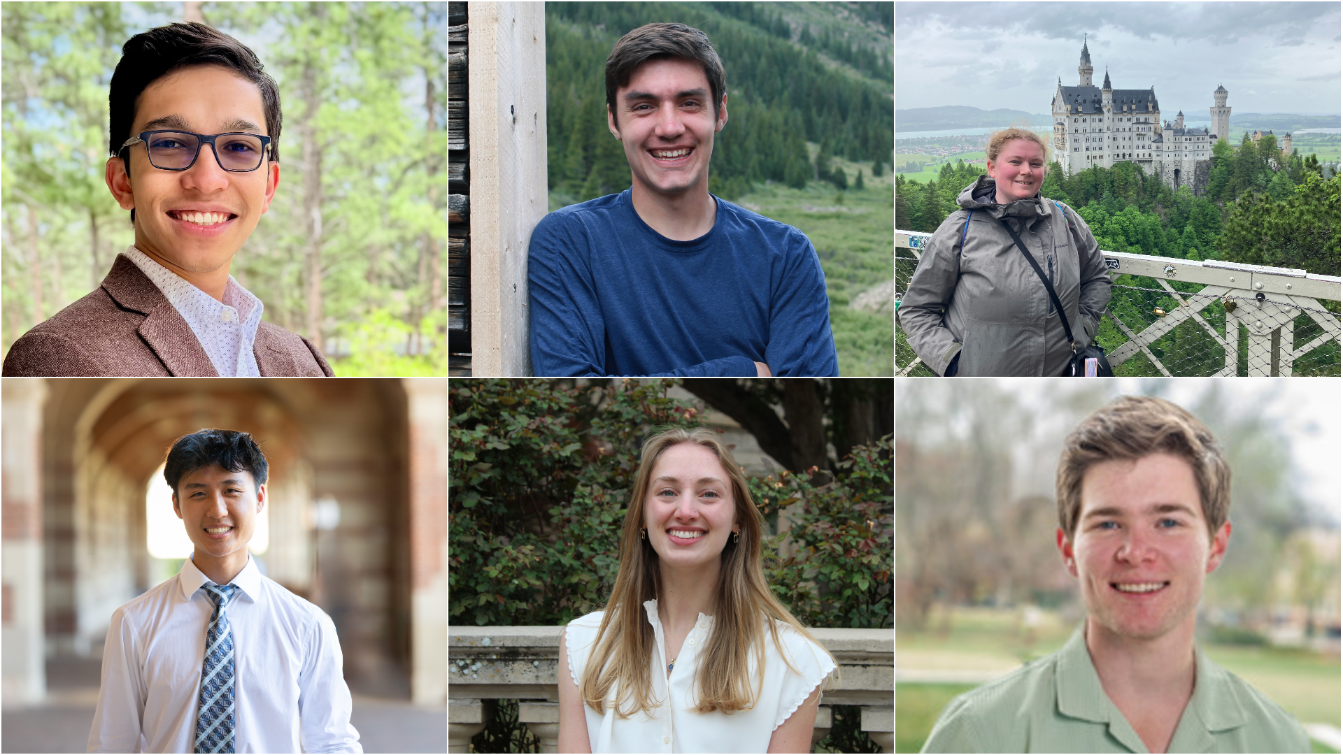 Six headshots of Mines students and alumni who won NSF GRF