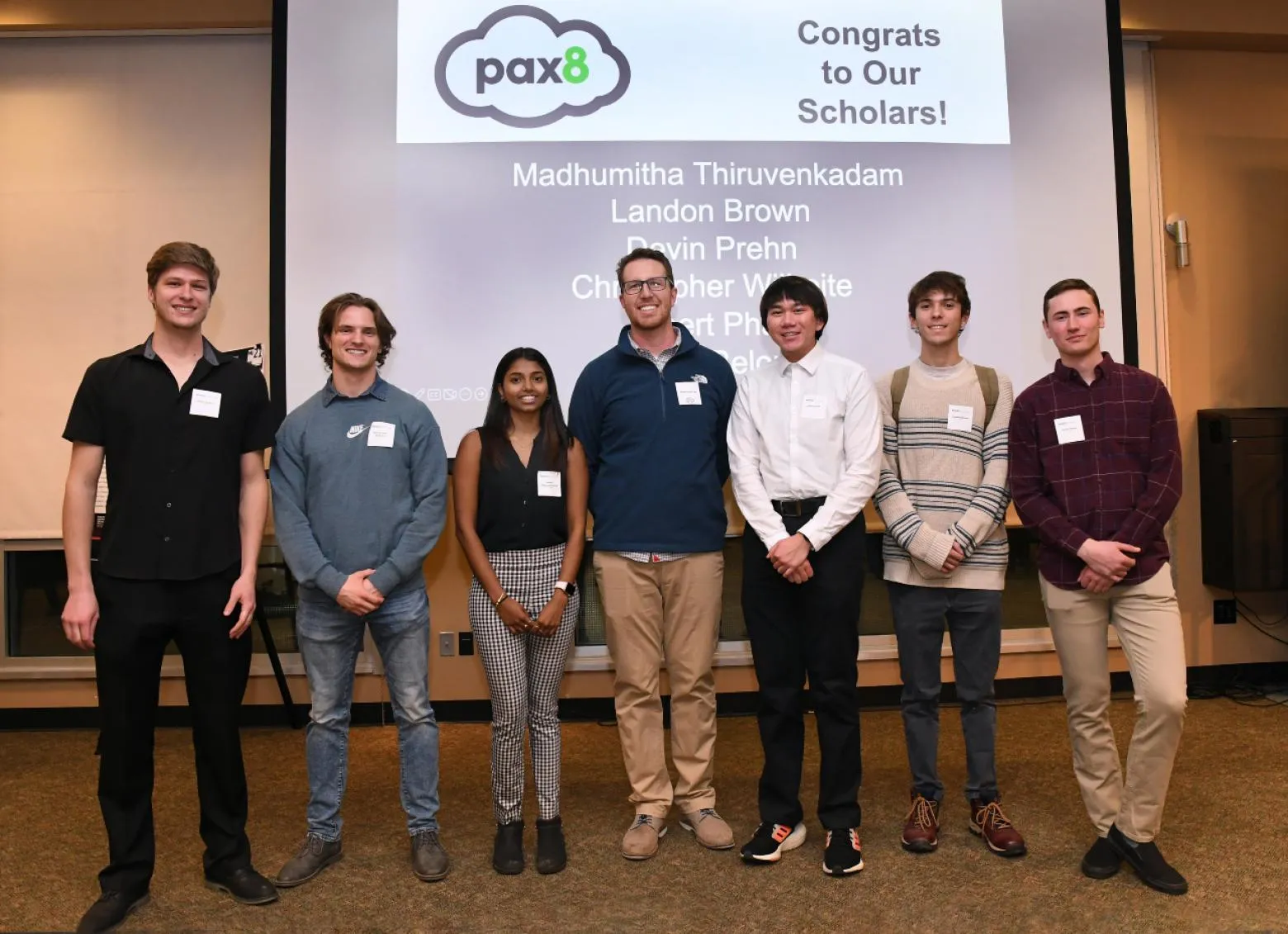 Computer Science students at C-Mapp Awards pose for a photo