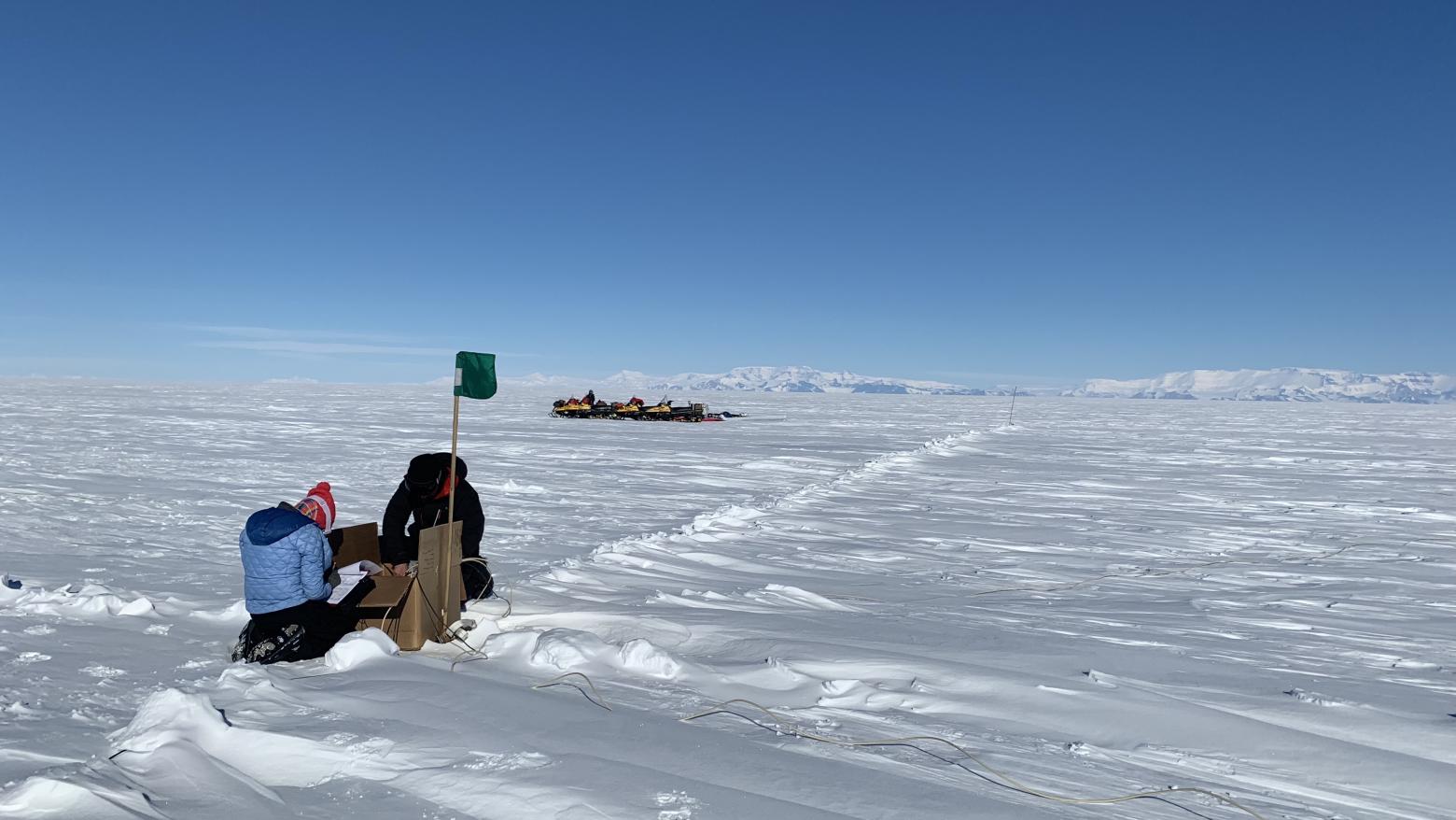 A team of researchers in Antarctica