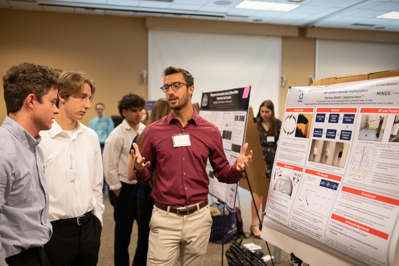 Mines students sharing research at the 2023 Research Symposium