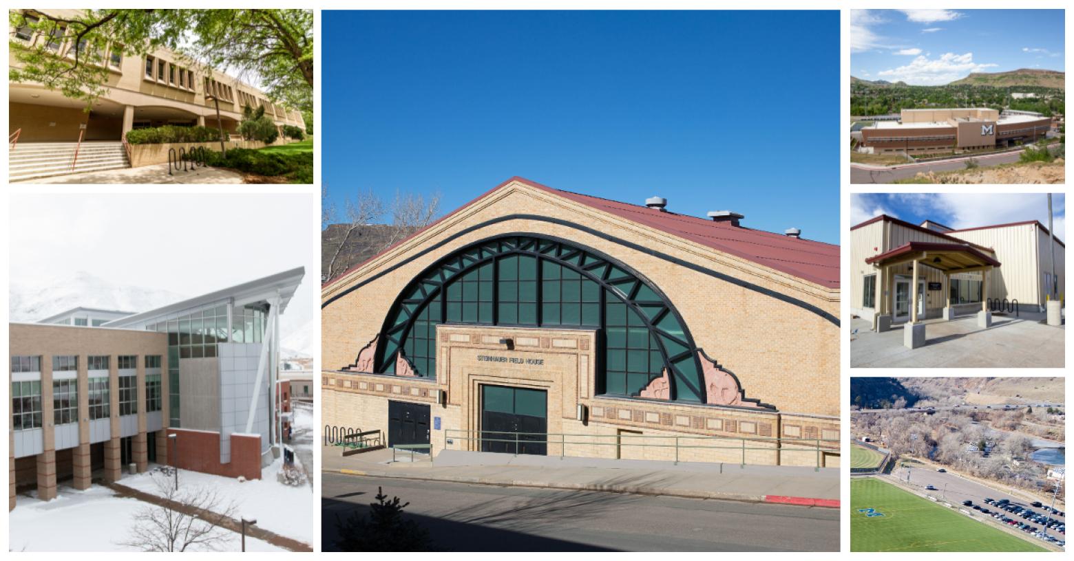 Collage of building exteriors
