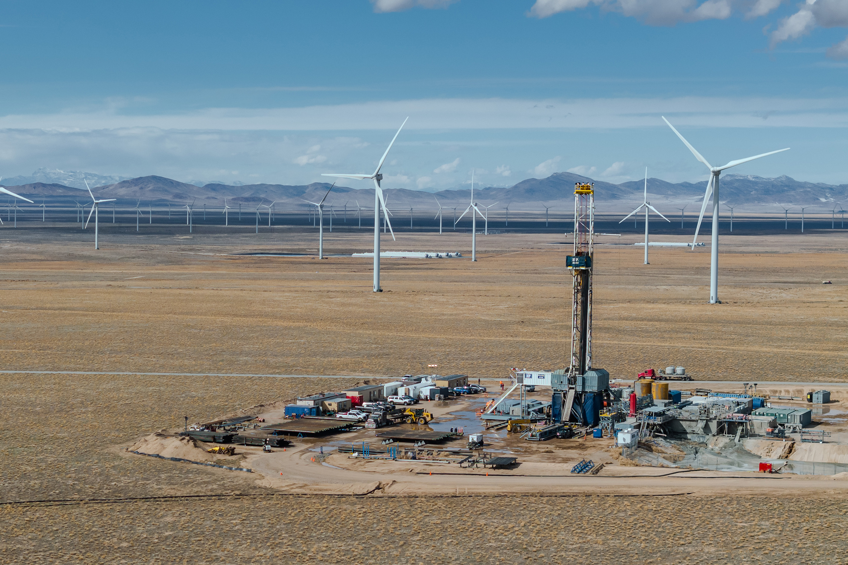 Aerial view of Fervo Energy’s Cape Station geothermal energy project