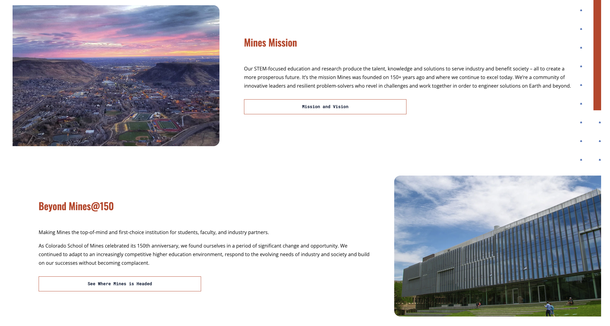 Screenshot of alternating blocks content type