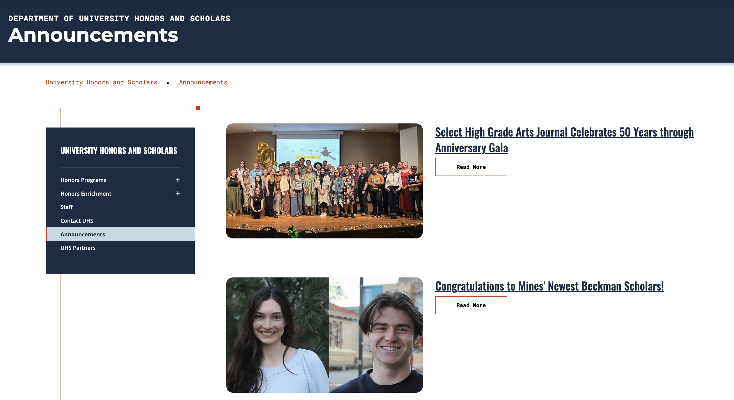 Screenshot of the blog content type